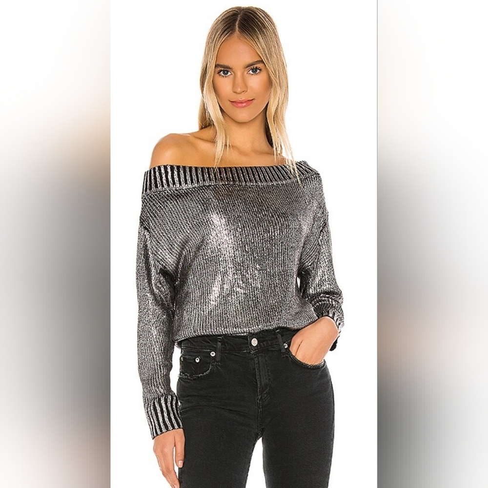 Superdown Marla Sweater in Metallic - Size XS